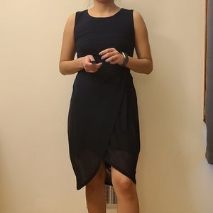 Tahari navy blue dress